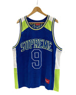 シュプリーム SUPREME TERRY BASKETBALL JERSEY テリー バスケットボール ジャージ ゲームシャツ タンクトップ ノースリーブ ブルー Lサイズ 101MT-3404