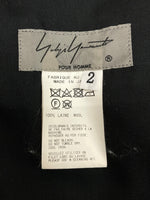 ヨウジヤマモト Yohji Yamamoto POUR HOMME 19AW Wrinkled Gabardine Hem Adjusted Pants ギャバジン パンツ カーゴ ズボン 黒 無地 HC-P28-100 カーゴパンツ ブラック サイズ 2 104MB-371