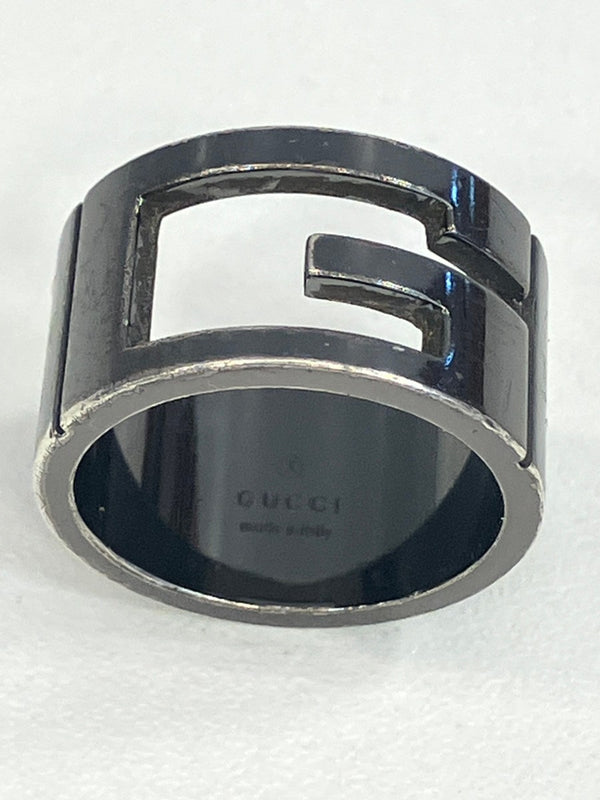 グッチ GUCCI ブランテッドＧリング カットアウト Gモチーフ Gロゴ コーティング メンズジュエリー・アクセサリー 指輪・リング シルバー 101goods-194