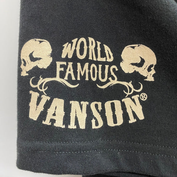 バンソン VANSON Tシャツ ブラック Lサイズ 201MT-4059