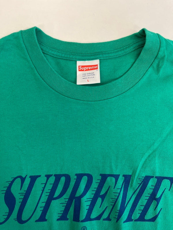 シュプリーム SUPREME 22AW Slap Shot Tee スラップショットTシャツ プリントロゴ 緑 Tシャツ グリーン Lサイズ 101MT-5043
