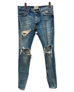 フィアオブゴッド FEAR OF GOD 4th Collection Selvedge Denim Vintage Indigo Jean セルビッジ デニム ヴィンテージ インディゴ ジーン 青 無地 デニム ブルー 104MB-318