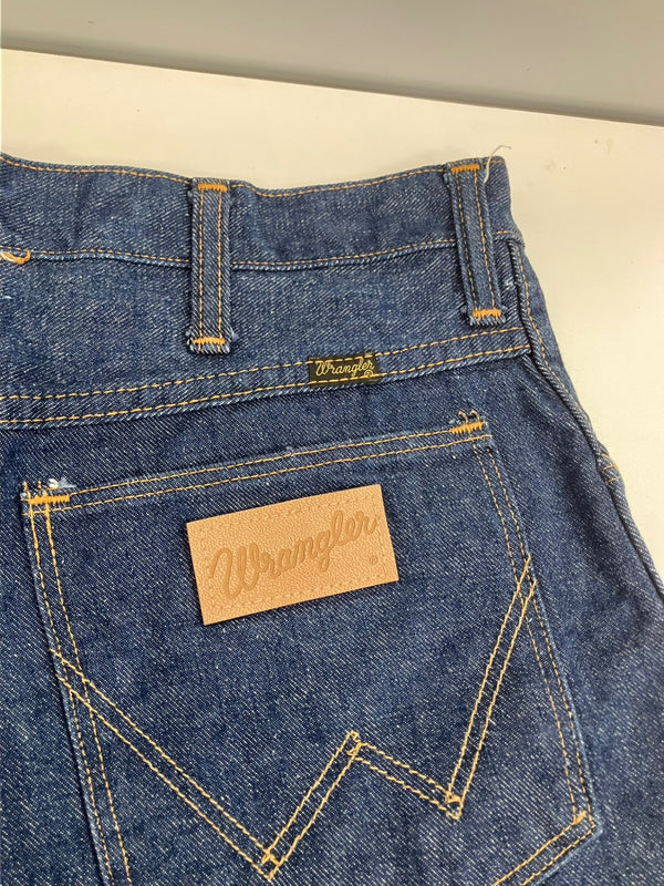 ラングラー Wrangler 60's～ 60年代～ BLUE BELL ブルーベル レザーパッチ ベル無し 11MWZ 13MWZ PRENTICE ZIPPER カムロック 両爪 デニム ショーツ made in USA アメリカ製 ハーフパンツ ブルー W33L31 101MB-682