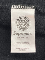 シュプリーム SUPREME × インディペンデント INDEPENDENT コラボ FUCK THE REST CREWNECK トレーナー ロゴ 刺繍 スウェット プリント ブラック Mサイズ 104MT-330