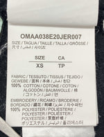 オフホワイト OFF-WHITE 20AW BARREL WORKER TEE バレル ワーカー Tシャツ 刺繍 黒 OMAA038E20JER007 Tシャツ ロゴ ブラック XSサイズ 104MT-1237