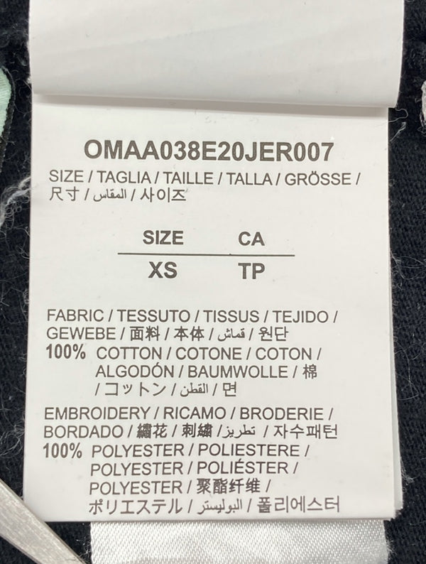 オフホワイト OFF-WHITE 20AW BARREL WORKER TEE バレル ワーカー Tシャツ 刺繍 黒 OMAA038E20JER007 Tシャツ ロゴ ブラック XSサイズ 104MT-1237