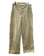 ミリタリー Military 50's U.S.ARMY CHINO CLOTH TROUSERS アメリカ軍 米軍 M-45 ダブルステッチ 尿素ボタン 無地 チノパン ベージュ 31×33 104MB-91