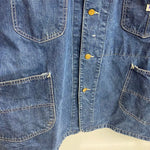 【曜日割引対象外】 リー Lee 50's 91-J デニム カバーオール ジャケット ブルー 48サイズ 201MT-4767 VB