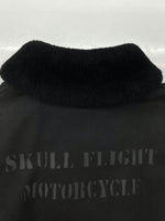 スカルフライト SKULL FLIGHT RIDERS N-1 STENCIL JACKET ライダース ステンシル ジャケット アウター バイカー バイク 黒 36 ジャケット ロゴ ブラック 104MT-845