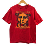 ヴィンテージ vintage 80年代 80's SIGNAL Kingston Mines Chicago Blues Center JAZZ キングストンマイン シカゴブルース ジャズ ミュージック Tシャツ レッド Lサイズ 101MT-3830
