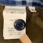 アベイシングエイプ A BATHING APE CHECK 6 POCKET DENIM SHORTS 001DSK301003M ハーフパンツ ブルー Mサイズ 201MB-1156