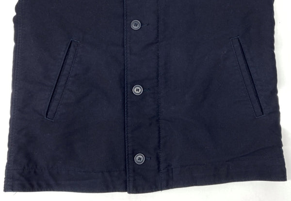 アルファインダストリーズ ALPHA INDUSTRIES N-1 DECK JACKET デッキ ジャケット ミリタリー ジップアップ 裏ボア 軍物 アウター 紺 20521-467 ジャケット ロゴ ネイビー XLサイズ 104MT-1809