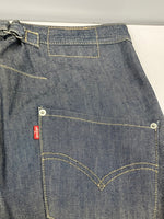リーバイス Levi's 00's Y2K ENGINEERED JEANS LOOSE エンジニアジーンズ 立体裁断 3D シンチバック 片ポケ カーブパンツ バナナパンツ 日本製 00002-0835 デニム ブルー 30×32 101MB-746