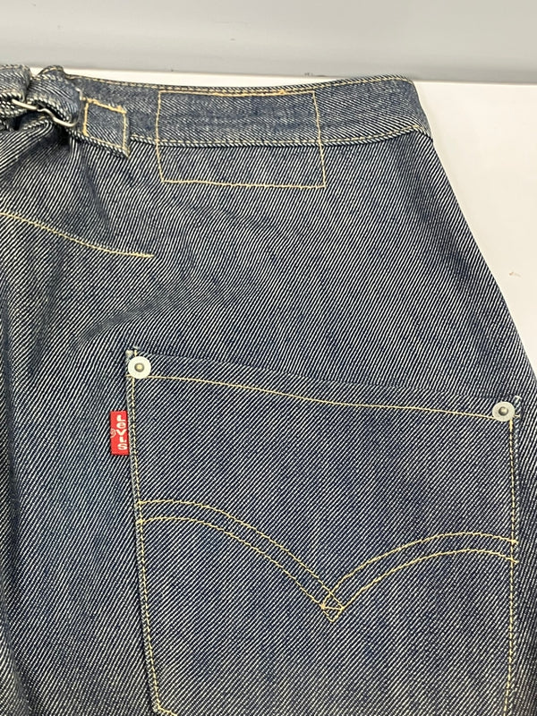 リーバイス Levi's 00's Y2K ENGINEERED JEANS LOOSE エンジニアジーンズ 立体裁断 3D シンチバック 片ポケ カーブパンツ バナナパンツ 日本製 00002-0835 デニム ブルー 30×32 101MB-746