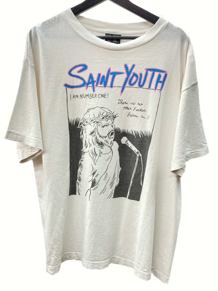 セントマイケル SAINT MICHAEL 22AW SAINT YOUTH フォトプリント ヴィンテージTシャツ クルーネック WHITE 白  SM-A22-0000-005 XL Tシャツ ロゴ ホワイト 104MT-290 | 古着通販のドンドンサガール