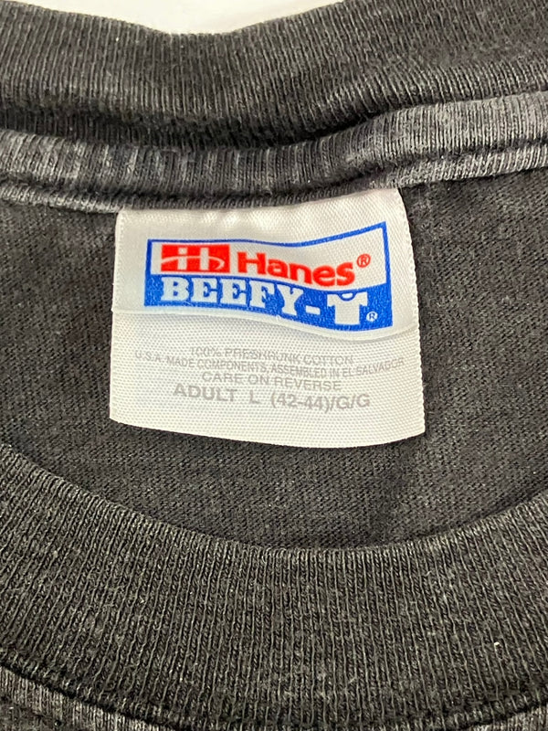 US US古着 90's 90年代 Hanes disneycollege.com MICKEY MOUSE ディズニー バーチャル 3D ミッキーマウス オフィシャル VINTAGE ヴィンテージ Tシャツ ブラック Lサイズ 101MT-4747