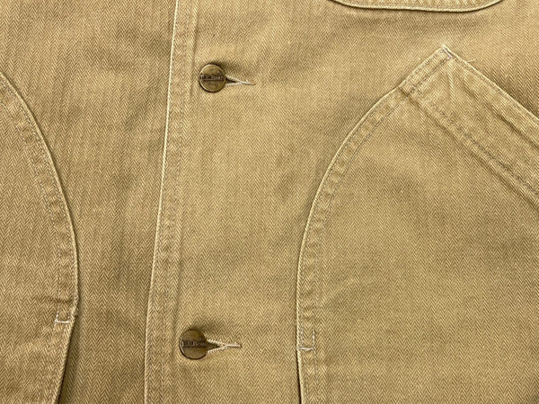 エルエルビーン L.L.Bean 80s 80年代 HBT ヘリンボーン カバーオール ブランケット ハンティング USA製 ジャケット 無地 カーキ Lサイズ 104MT-1988
