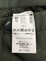 ウィンダンシー WIND AND SEA 19AW REVERSIBLE MA-1 リバーシブル ジャケット フライト アウター オレンジ 緑 WDS-19A-JK-07 ジャケット 無地 カーキ Lサイズ 104MT-882