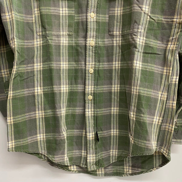 【曜日割引対象外】 ダブルアールエル RRL 90's フランネル ネルシャツ 長袖シャツ グリーン Mサイズ 201MT-4753 VB