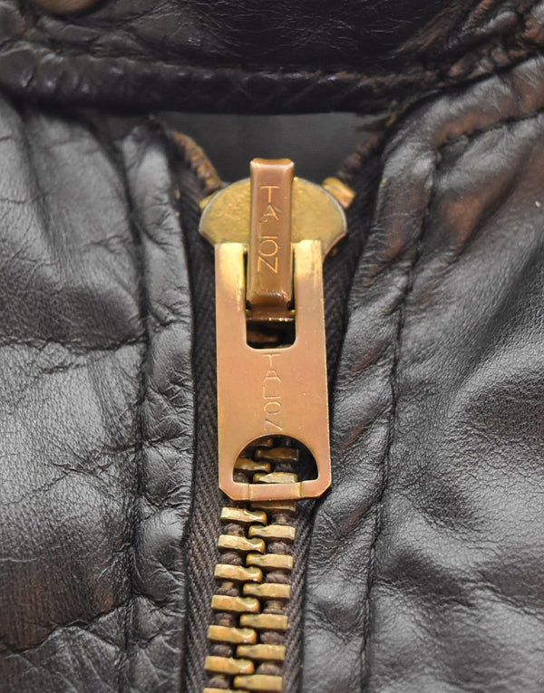 US US古着 80s 90s シングルライダースジャケット TALONジップ 80's 90's レザージャケット 34 ジャケット ブラック 103MT-3410