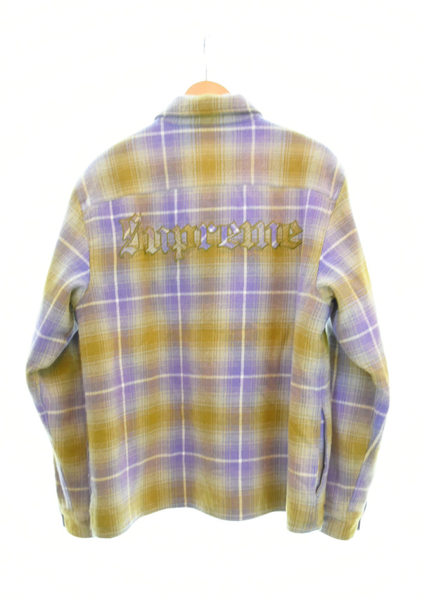 シュプリーム SUPREME 22AW Shearling Lined Flannel Shirt シアリング ラインド フランネル シャツ ボア ジャケット ジャケット パープル Mサイズ 103MT-991