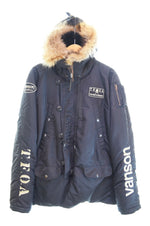 バンソン VANSON N-3B 刺繍 スカル ジャケットフライトジャケット  XXL ジャケット ブラック 3Lサイズ 103MT-2496