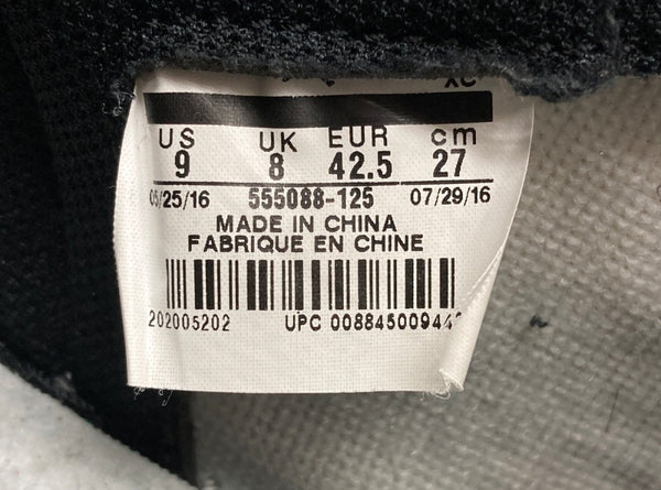 ナイキ NIKE 16年製 AIR JORDAN 1 RETRO HIGH OG BLACK TOE エア ジョーダン レトロ ハイ ブラック トゥ AJ1 つま黒 白 赤 黒 555088-125 メンズ靴 スニーカー ホワイト 27cm 104S-714