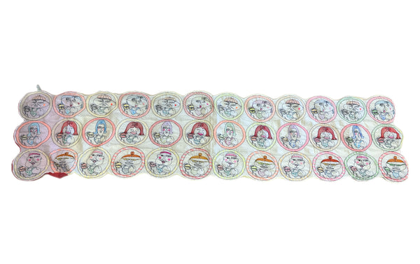 ウロコ ULOCO 刺繍 テキスタイル ステッチ ストール ULOCOガールズ butter milk sugar flour 白 赤 黄色 マフラー・スカーフ レディースマフラー・ストール ホワイト 101G-233