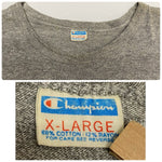 【曜日割引対象外】 チャンピオン Champion 70's 80's バータグ 完全目無し 無地 ブランク Tシャツ グレー Xlサイズ 201MT-4289 VB