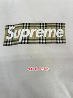 シュプリーム SUPREME ×BURBERRY Box Logo T-Shirt バーバリー ボックス ロゴ 白 Tシャツ ホワイト Lサイズ 101MT-5194
