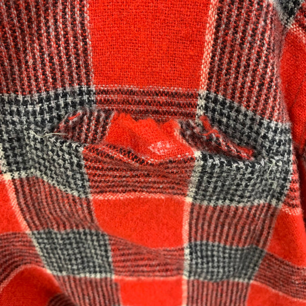 【曜日割引対象外】 ヴィンテージ vintage 50's 50s 50年代 MYLAN オープンカラーボックスシャツ 長袖シャツ レッド 201MT-3571 VB