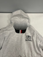 クシタニ KUSHITANI YOSHIMURA MID PARKA　ヨシムラ ミッド パーカー スラブ加工 防風素材　フード付ミッドレイヤー ヨシムラコラボ K-1963Y パーカ グレー LLサイズ 101MT-5309