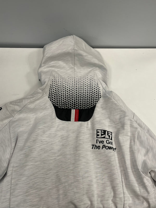 クシタニ KUSHITANI YOSHIMURA MID PARKA　ヨシムラ ミッド パーカー スラブ加工 防風素材　フード付ミッドレイヤー ヨシムラコラボ K-1963Y パーカ グレー LLサイズ 101MT-5309