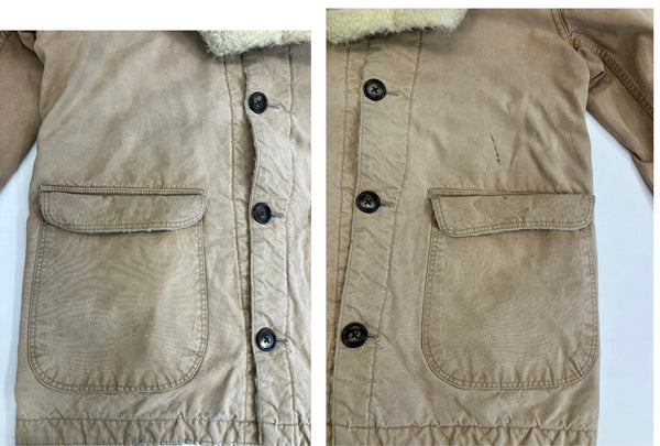 ヴィンテージ vintage 60's 60年代 POWER HOUSE パワーハウス ダック カバーオール ハンティングジャケット ボアライナー - ジャケット ベージュ 101MT-4759