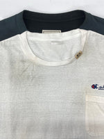 メゾンミハラヤスヒロ Maison MIHARA YASUHIRO Combined T-SHIRT コンビ Tシャツ マルチ 加工 刺繍 MMY 半袖 白 黒 A08TS671 サイズ 48 Tシャツ ロゴ マルチカラー 104MT-2343