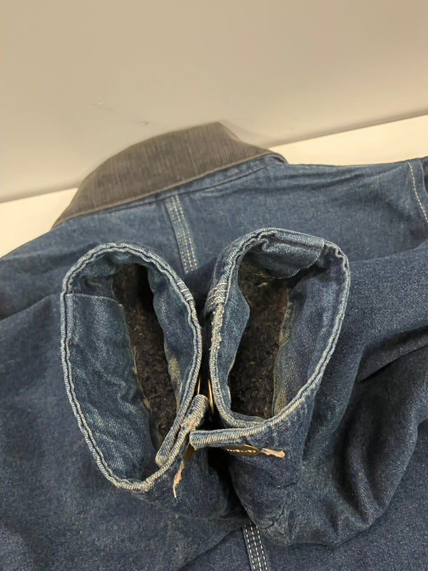 カーハート Carhartt 90's 90年代 デニム チョアコート カバーオール 金ボタン ワッペン VINTAGE ヴィンテージ 46 ジャケット ブルー 101MT-5155