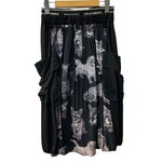 フラボア FRAPBOIS 膝丈スカート 猫柄 スカート ブラック 201LB-113