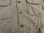 ペンドルトン PENDLETON 70's 70年代 WOOL ウール チェックシャツ ボードシャツ ネルシャツ 開襟 オープンカラー ボックス vintage ヴィンテージ MADE IN USA アメリカ製 長袖シャツ ブラウン Lサイズ 101MT-4124