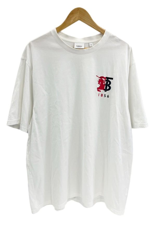 バーバリー Burberry HESFORD 半袖カットソー ロゴ 白 8022308 XXL Tシャツ ホワイト 3Lサイズ 101MT-4116