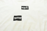 シュプリーム SUPREME Comme des Garcons SHIRT Split Box Logo Tee コムデギャルソン シャツ スプリット ボックス ロゴ 半袖Tシャツ 白 Tシャツ ホワイト Lサイズ 103MT-1233