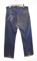 リーバイス Levi's 70's 501 BIG E 後期 ボタン裏 6 両面不均等V 通常R セルヴィッジ裏両面シングル 平行ステッチ 股下リペア VINTAGE ヴィンテージ デニム ブルー 103MB-573