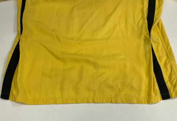 ヒルトン HILTON 60's 60年代 黒タグ ボーリングシャツ 開襟 オープンカラーシャツ ループカラー ボックス バイカラー 2トーン  VINTAGE ヴィンテージ 15 1/2 半袖シャツ イエロー Mサイズ 101MT-4726