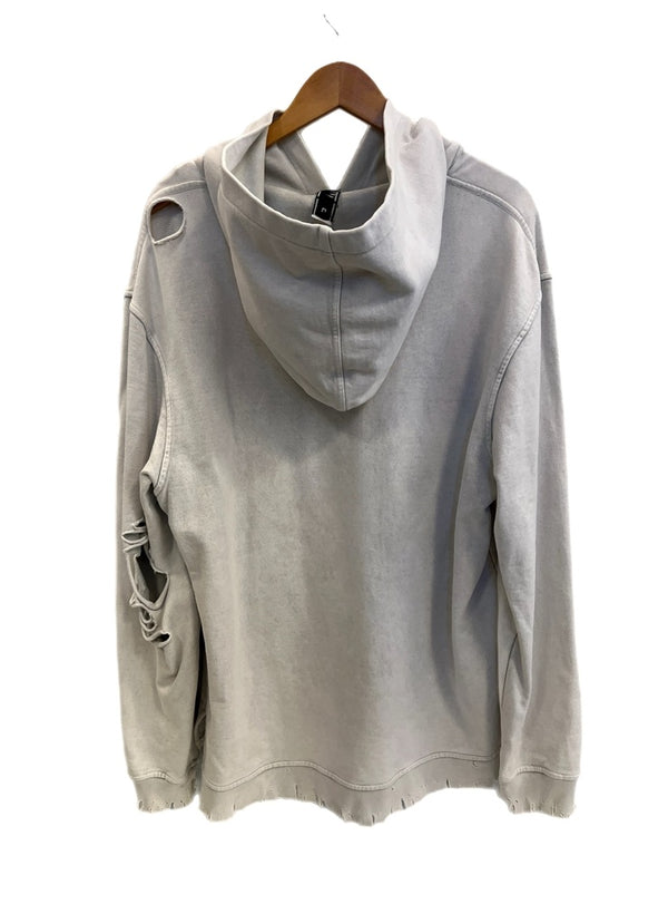 アルケミスト Alchemist PARADISE LOST パラダイスロスト ダメージ加工 フーディ 白 ロゴ パーカ ホワイト Mサイズ 101MT-4502