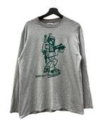 US古着 US 00s 00年代 STAR WARS  Boba Fett ボバ・フェット USA製 ロンT ロングスリーブ 長袖 灰色 ロンT キャラクター グレー Lサイズ 104MT-1614