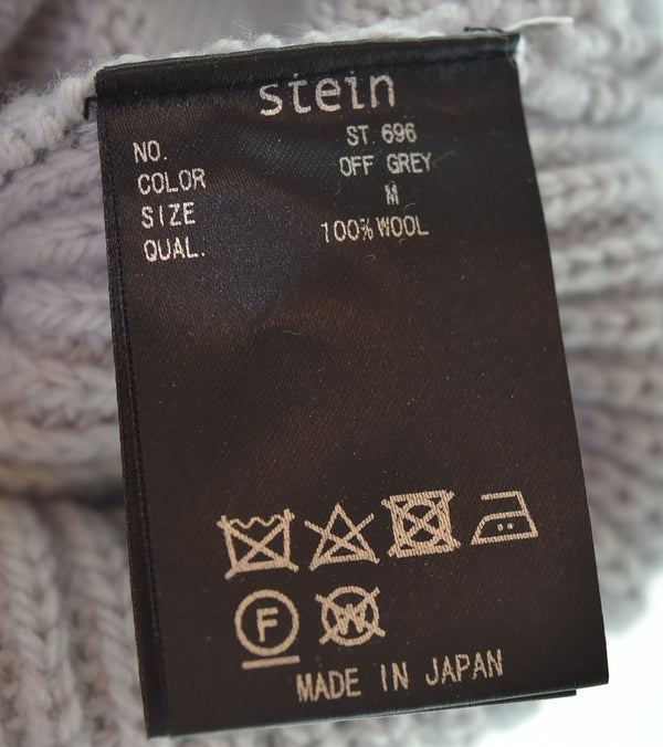 シュタイン stein  OVERSIZED DRIVERS KNIT ZIP JACKET ニットジャケット ST696 セーター グレー Mサイズ 103MT-3294