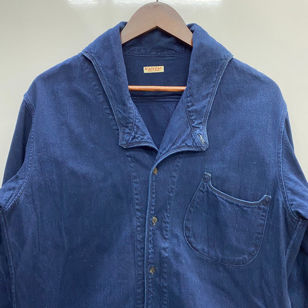 【曜日割引対象外】 キャピタル KAPITAL IDG Denim DUKE Color Shirt Jacket EK-423 長袖シャツ ネイビー Lサイズ 201MT-4302 VB