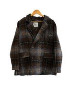 アクレント ACLENT ルーズシャギーダブルジャケット チェック ジャケット ブラウン フリーサイズ 101LT-251