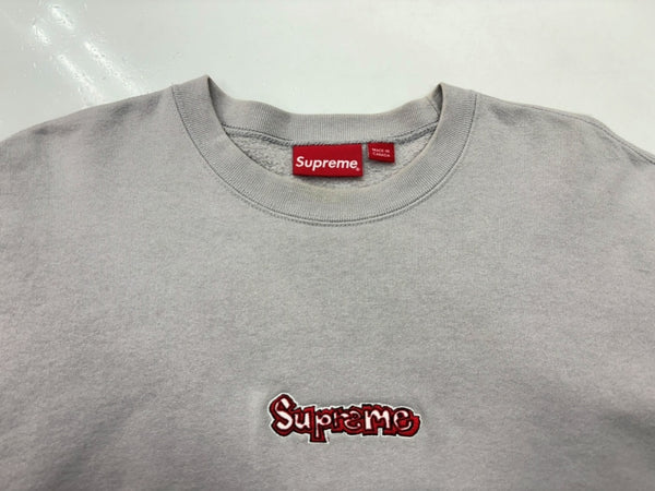 シュプリーム SUPREME 21SS Gonz Logo Crewneck ゴンズ ロゴ クルーネック スウェット パーカー 灰 スウェット 刺繍 グレー Lサイズ 104MT-1093