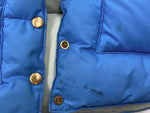 ロッキーマウンテンフェザーベッド Rocky Mountain Featherbed 70s 70年代 ダウンベスト レザーヨーク 青 45846 ベスト 無地 ブルー 104MT-1928