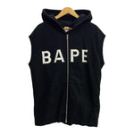 ア ベイシング エイプ A BATHING APE 00s ジップ フーディー ベスト スワロフスキー zip hoodie vest SWAROVSKI ノースリーブパーカー ブラック Lサイズ 201MT-4614